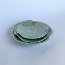 Load image into Gallery viewer, Ceramic Nesting Dishes Sage Green with Mother of Pearl