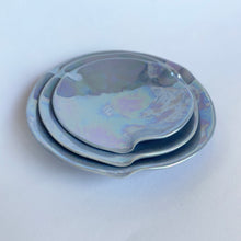 Load image into Gallery viewer, Ceramic Nesting Dishes Periwinkle Blue with Mother of Pearl