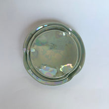 Load image into Gallery viewer, Ceramic Nesting Dishes Sage Green with Mother of Pearl