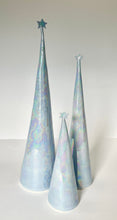Load image into Gallery viewer, Ceramic Trees Periwinkle Blue Mother of Pearl Individual #4 (9 inches)