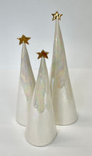 Load image into Gallery viewer, Ceramic Trees 22k Gold + Mother of Pearl Trios #4 (7-12 inches)