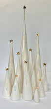 Load image into Gallery viewer, Ceramic Trees 22k Gold + Mother of Pearl Trios #4 (7-12 inches)