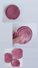 Load and play video in Gallery viewer, Ceramic Nesting Dishes Bubblegum Pink