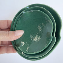 Load and play video in Gallery viewer, Ceramic Nesting Dishes Jade Green