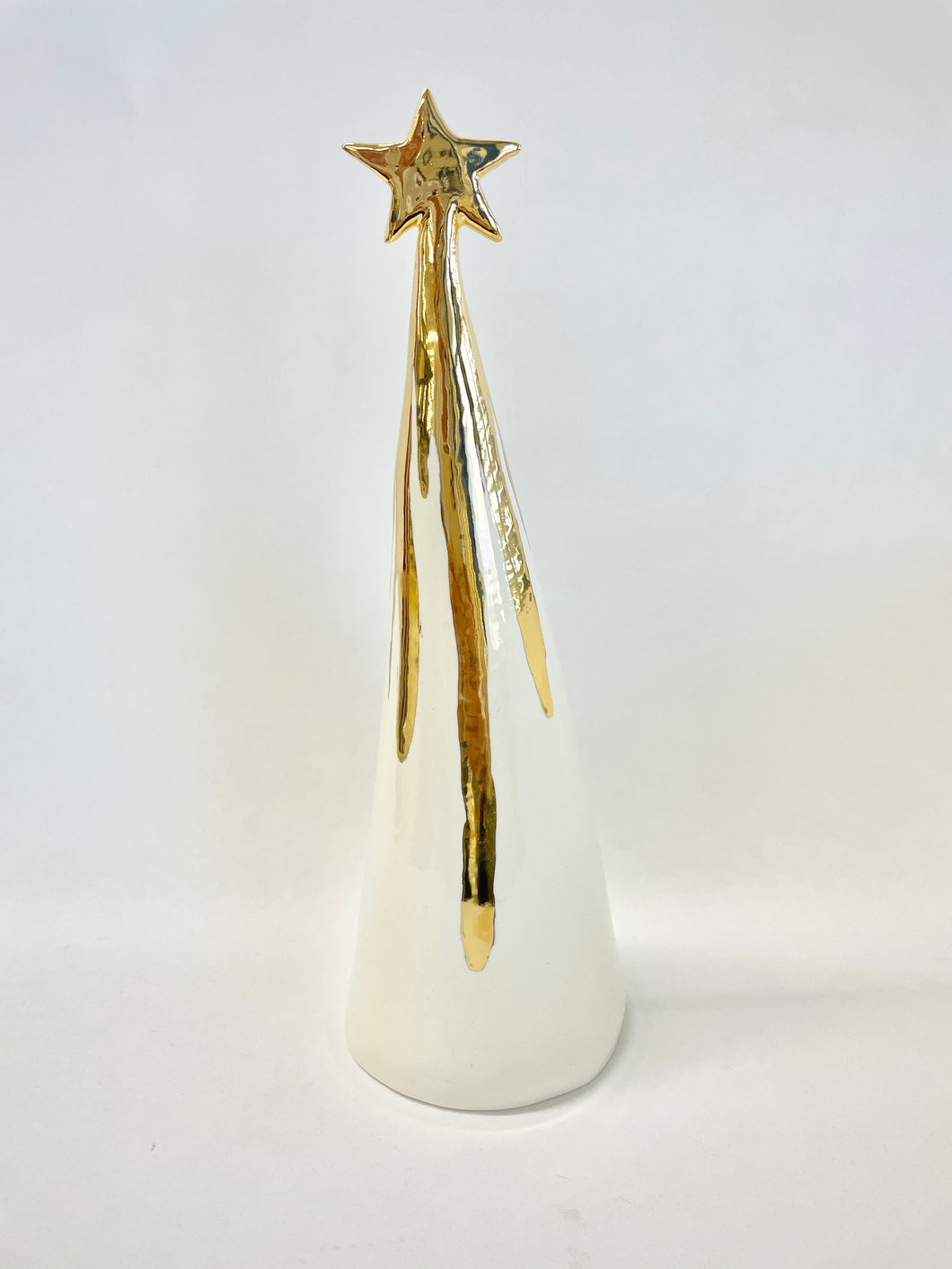 Ceramic Trees 22k Gold Drip Individual #4 (9 inches)