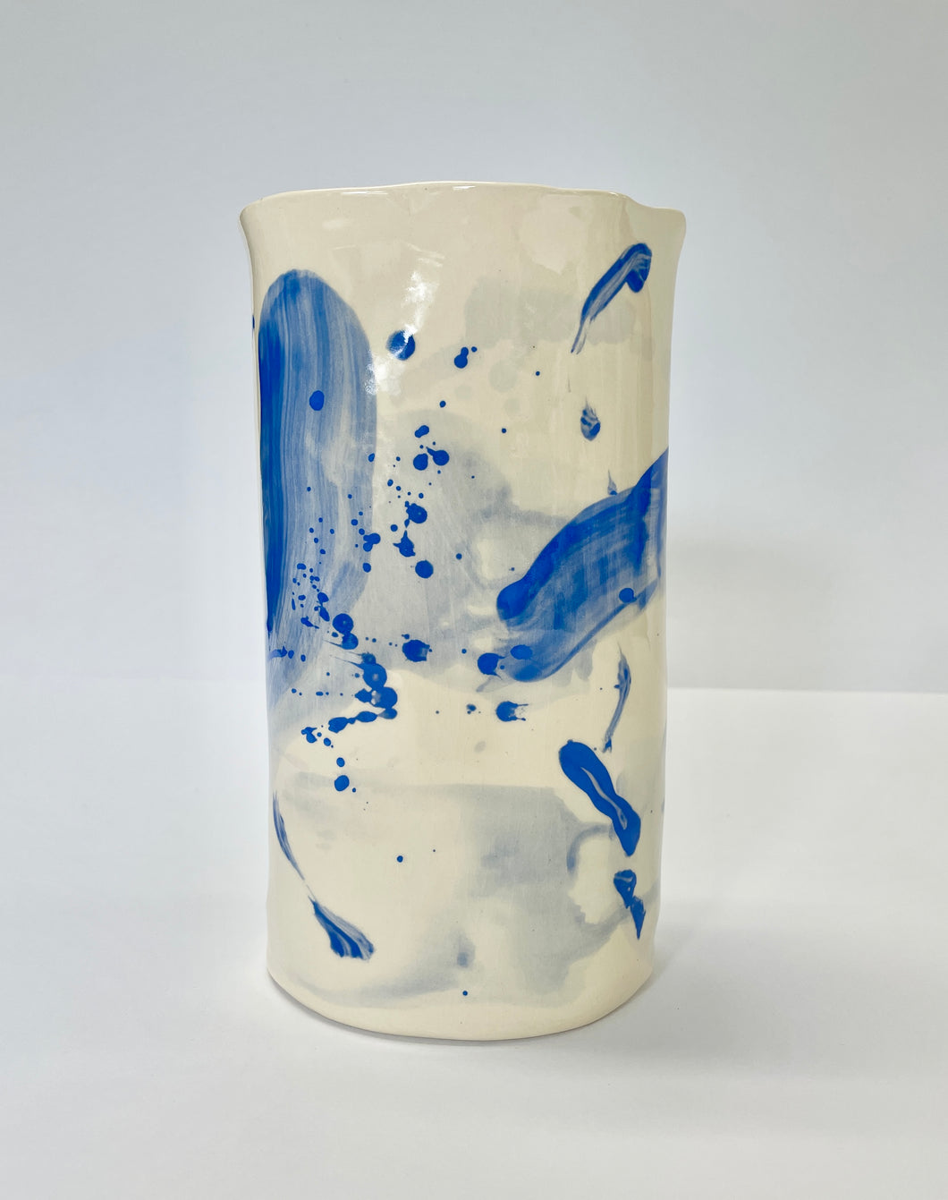 Ceramic Abstract Vase Blue