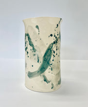 Load image into Gallery viewer, Ceramic Abstract Vase Blue-Green
