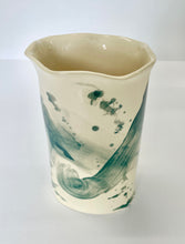 Load image into Gallery viewer, Ceramic Abstract Vase Blue-Green
