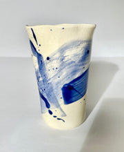 Load image into Gallery viewer, Ceramic Abstract Vase Blue
