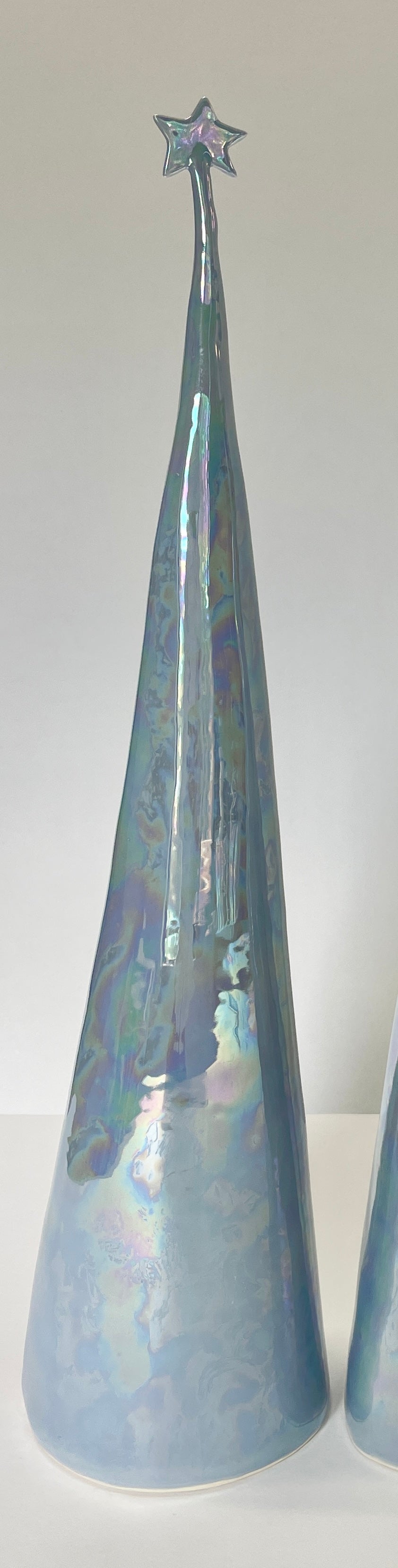 Ceramic Trees Periwinkle Blue Mother of Pearl Individual # 6 (17 inches)