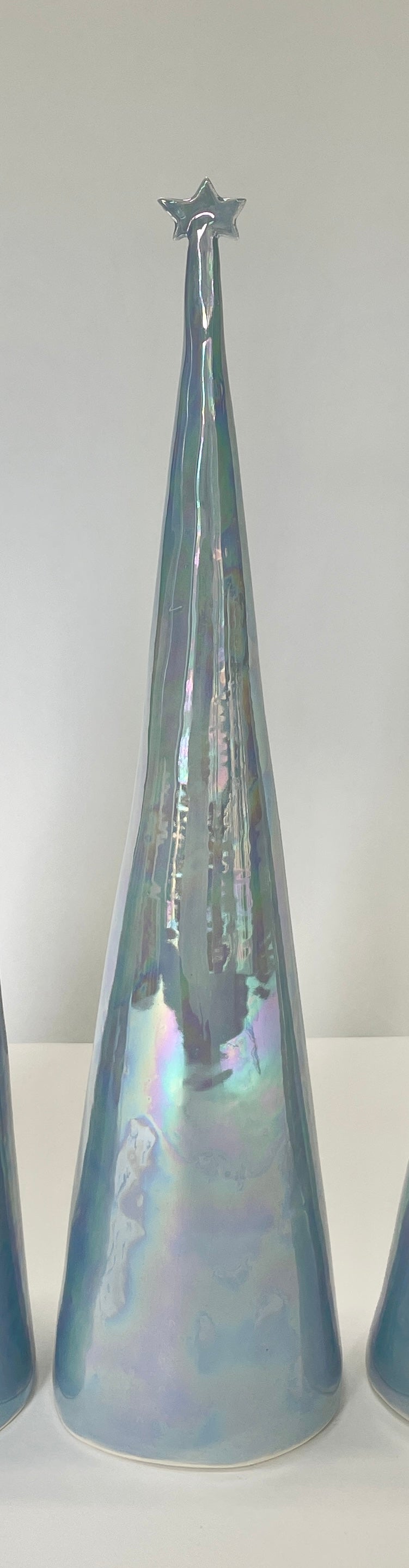 Ceramic Trees Periwinkle Blue Mother of Pearl Individual #5.2 (14 inches)