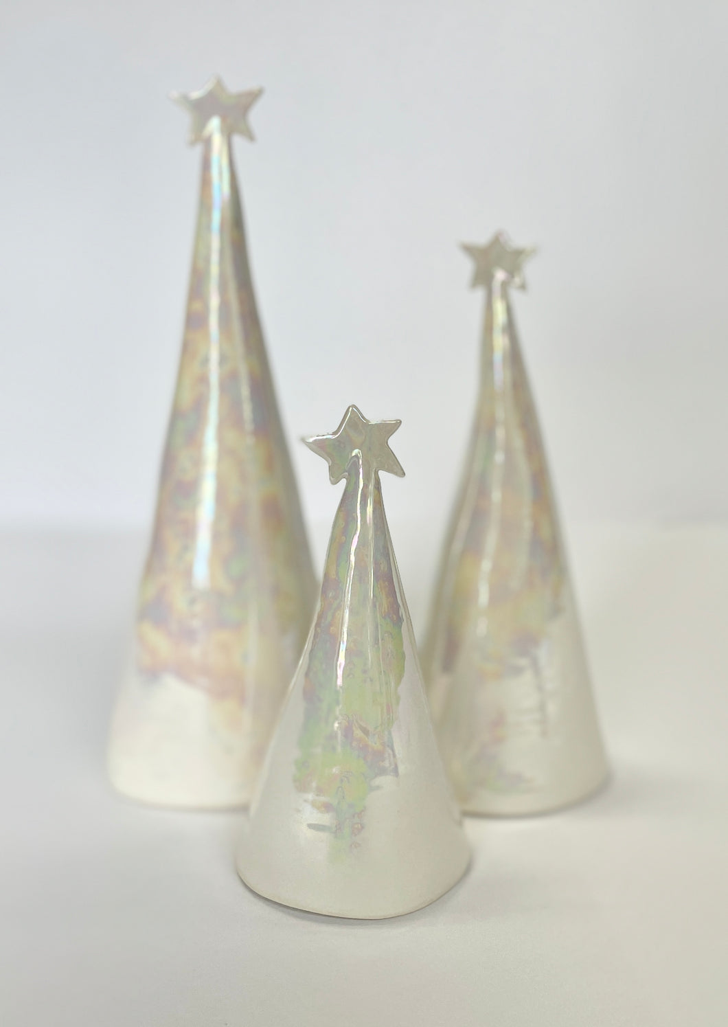 Ceramic Trees Mother of Pearl Trios #3 (4-8.5 inches)