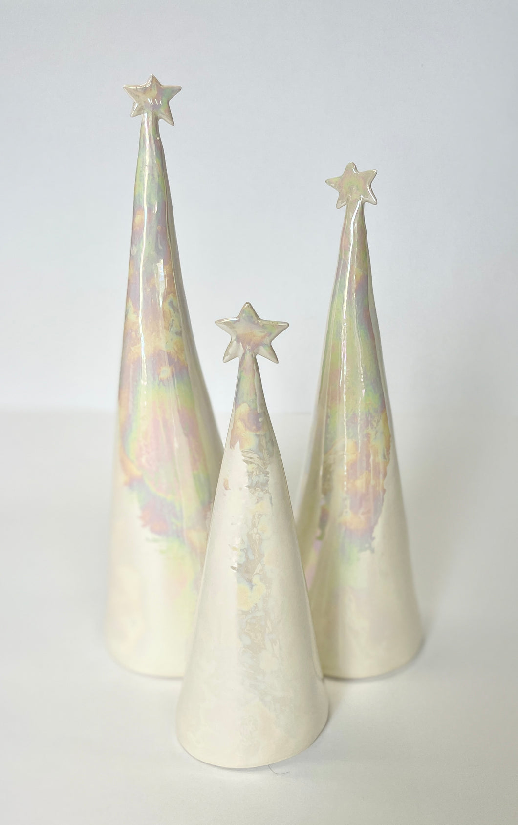 Ceramic Trees Mother of Pearl Trios #4 (7-12 inches)