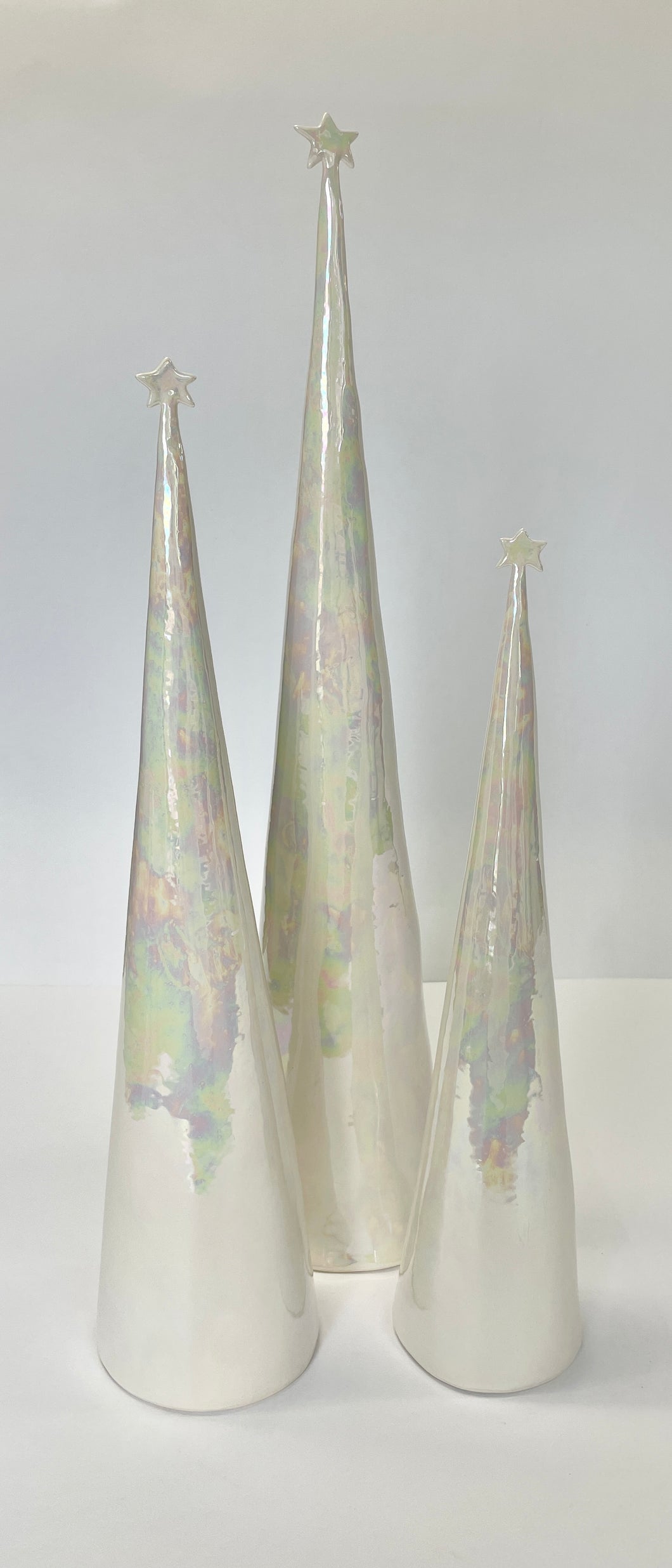 Ceramic Trees Mother of Pearl Trios #6 (14-21 inches)