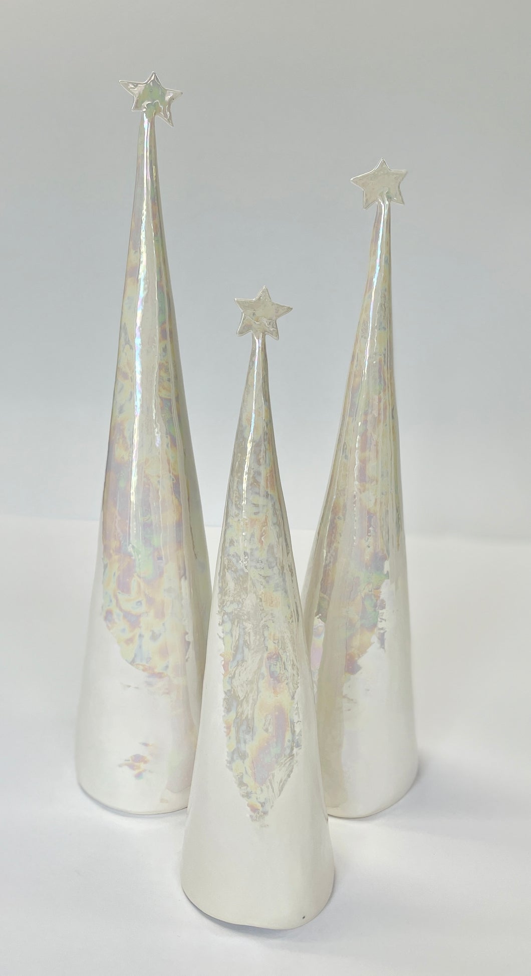 Ceramic Trees Mother of Pearl Trios #5 (11-15 inches)