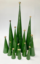 Load image into Gallery viewer, Ceramic Tree individual Dark Green 22k Gold Splatter #7 (21 inches)
