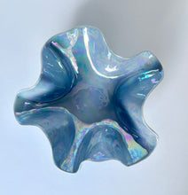 Load image into Gallery viewer, Ceramic Bowl Periwinkle Blue with Mother of Pearl luster
