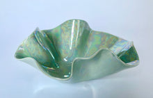 Load image into Gallery viewer, Ceramic Bowl Sage Green with Mother of Pearl luster
