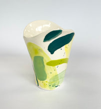 Load image into Gallery viewer, Ceramic abstract vase- multi colored
