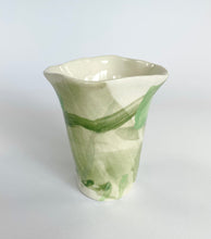 Load image into Gallery viewer, Ceramic abstract vase- light green
