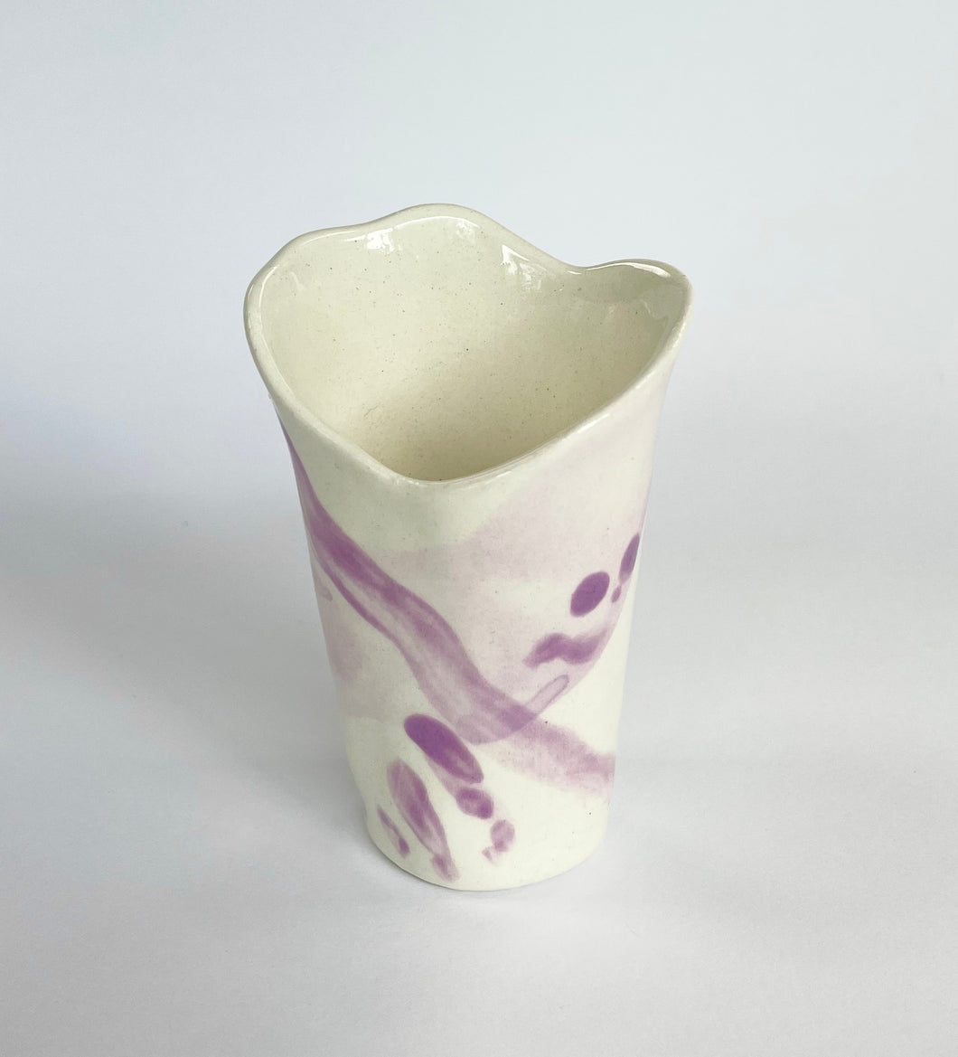 Ceramic abstract vase- lilac