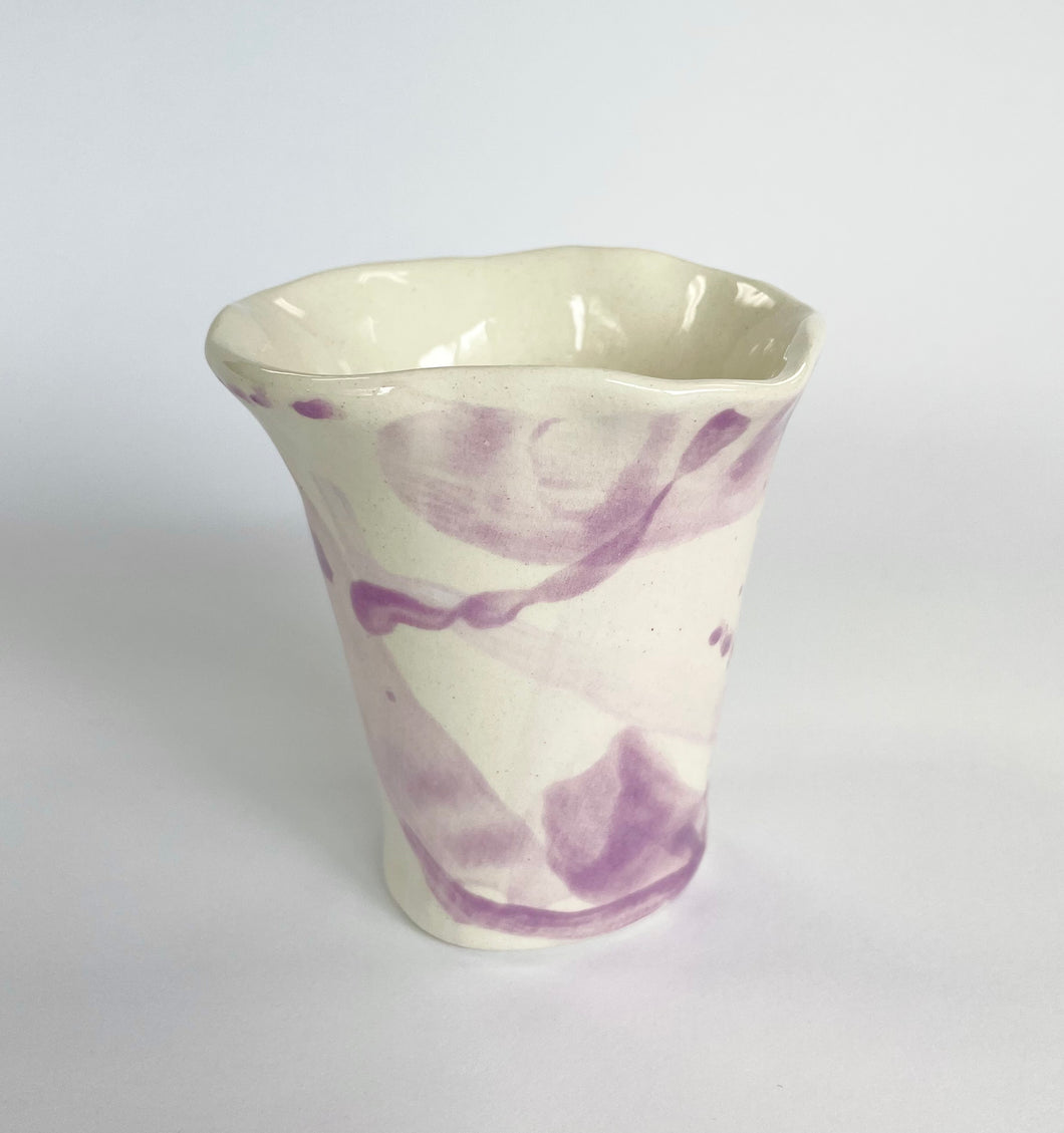 Ceramic abstract vase- lilac