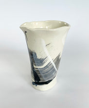 Load image into Gallery viewer, Ceramic abstract vase- black and white
