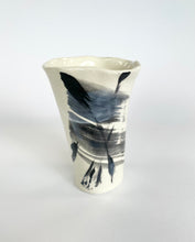 Load image into Gallery viewer, Ceramic abstract vase- black and white
