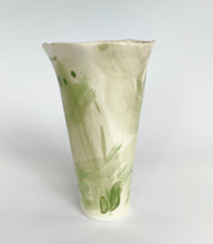 Load image into Gallery viewer, Ceramic abstract vase- light green
