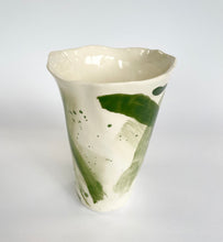 Load image into Gallery viewer, Ceramic abstract vase- earth green
