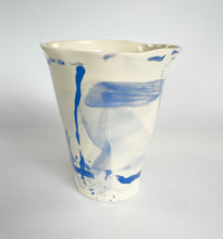 Load image into Gallery viewer, Ceramic abstract vase- blue
