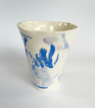 Load image into Gallery viewer, Ceramic abstract vase- blue
