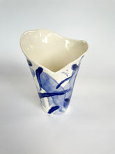 Load image into Gallery viewer, Ceramic abstract vase- cobalt blue
