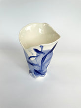 Load image into Gallery viewer, Ceramic abstract vase- cobalt blue
