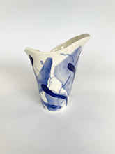 Load image into Gallery viewer, Ceramic abstract vase- cobalt blue
