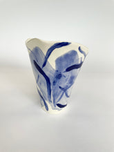 Load image into Gallery viewer, Ceramic abstract vase- cobalt blue
