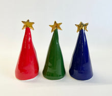 Load image into Gallery viewer, Ceramic Trees Blue with 22k Gold Individual #2 (4 inches)
