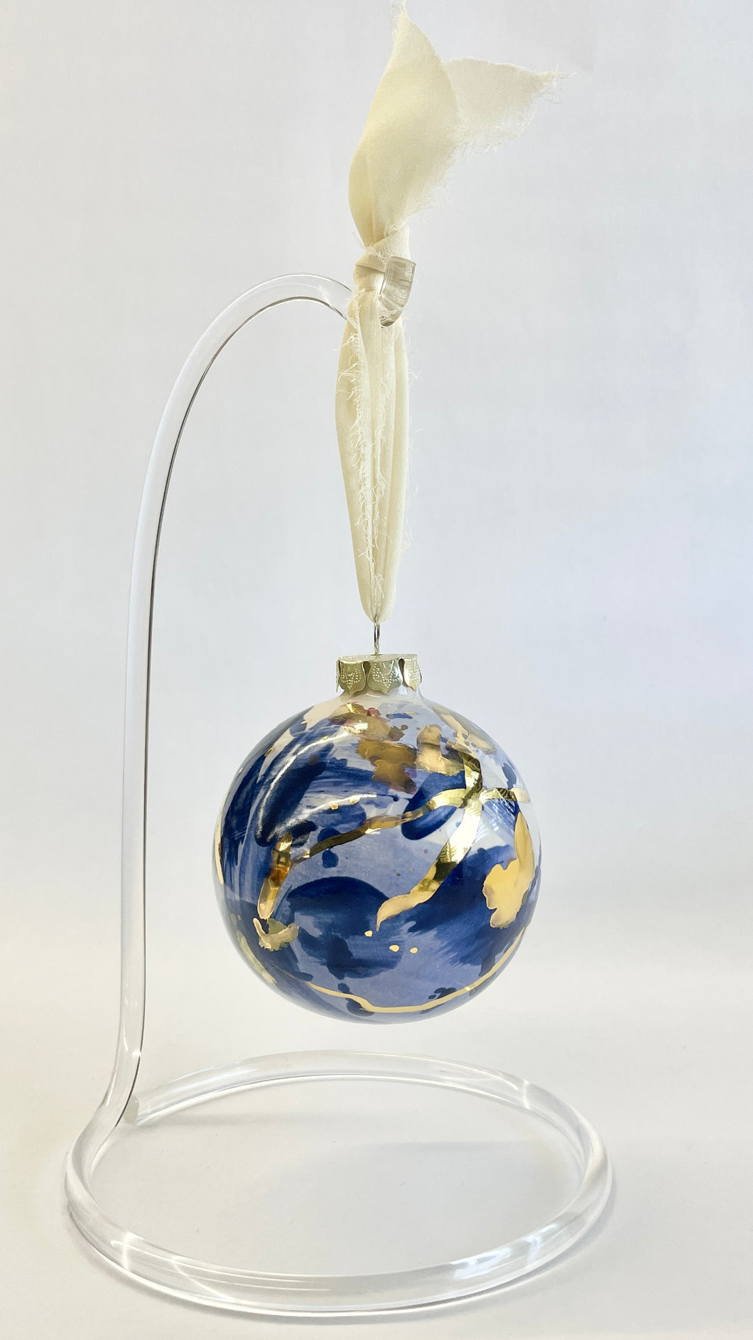 Ornament Navy Blue with 22k Gold