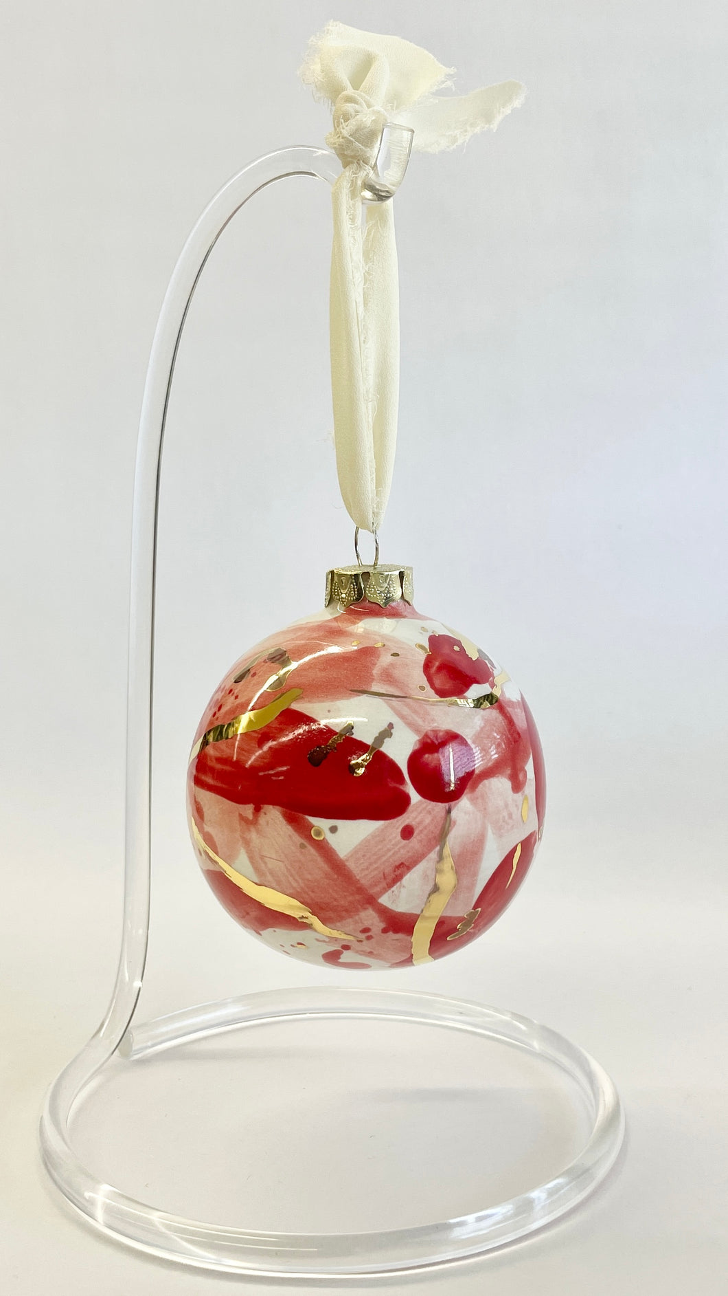 Ornament Red with 22k Gold