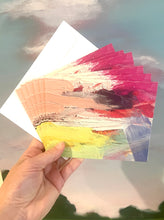 Load image into Gallery viewer, Bright &amp; Abstract folding note cards + envelopes (6)
