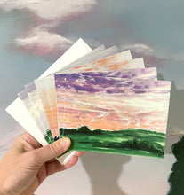 Load image into Gallery viewer, Landscape folding note cards + envelopes (6)
